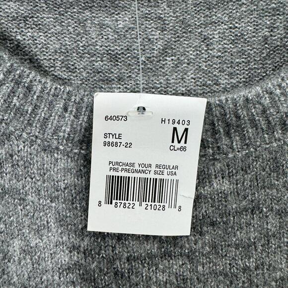 Motherhood Maternity Women’s Size Medium Dark Gray Crew Neck Sweater New - Picture 5 of 8
